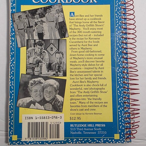 Vintage 1991 Aunt Bee's Mayberry Cookbook Rutledge Hill Press - Picture 2 of 9